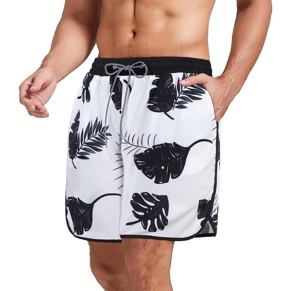 Swim Trunks Quick Dry Bathing Suit for Men with Compression Liner - Picture 2 of 4